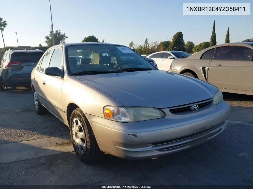 1NXBR12E4YZ358411 2000 Toyota Corolla Ce