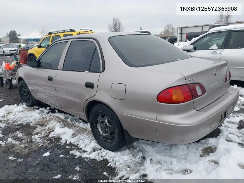 1NXBR12E5YZ363908 2000 Toyota Corolla Ve