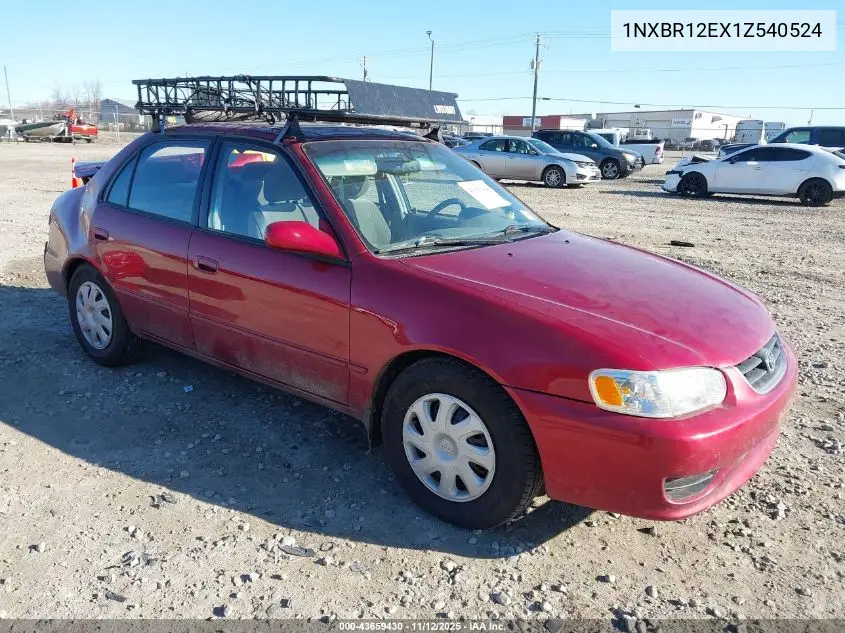 1NXBR12EX1Z540524 2001 Toyota Corolla Le