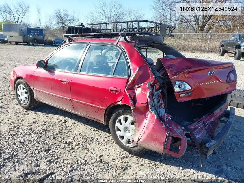 1NXBR12EX1Z540524 2001 Toyota Corolla Le