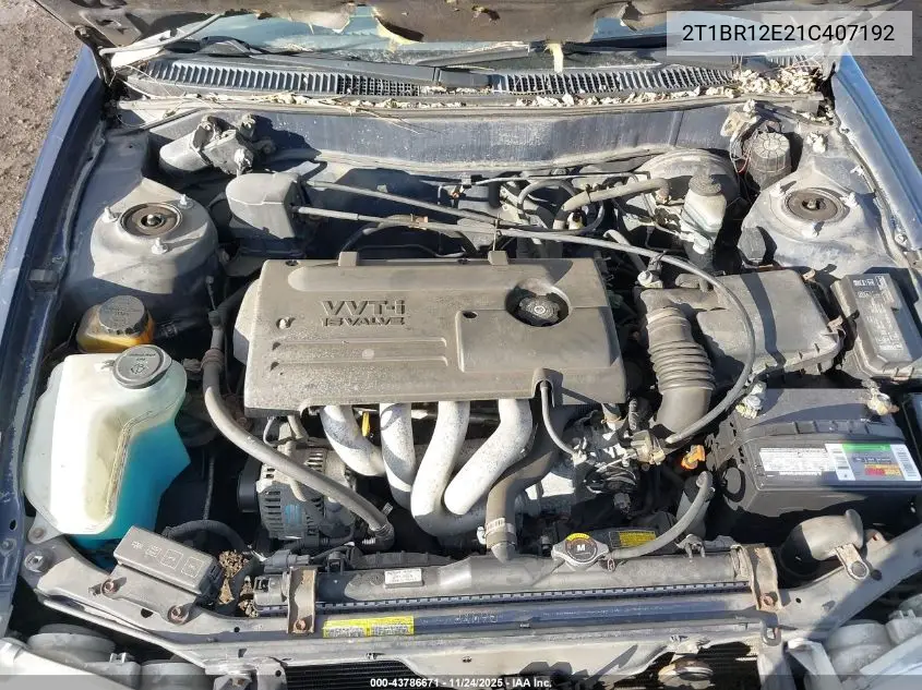 2T1BR12E21C407192 2001 Toyota Corolla Le