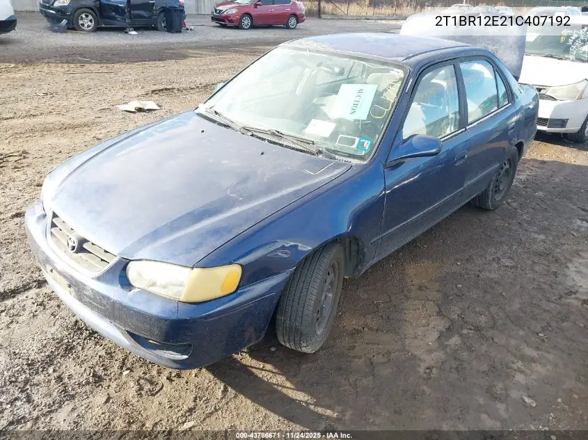 2T1BR12E21C407192 2001 Toyota Corolla Le