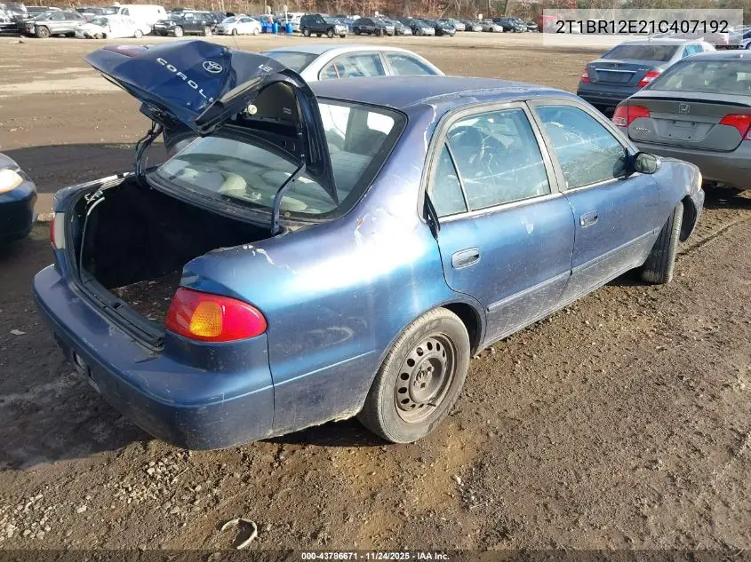 2T1BR12E21C407192 2001 Toyota Corolla Le
