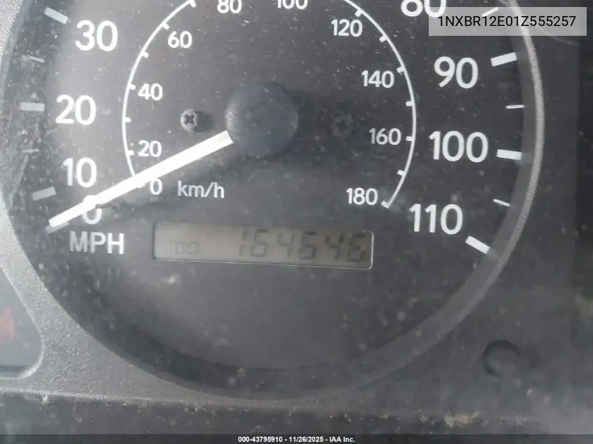 1NXBR12E01Z555257 2001 Toyota Corolla Ce