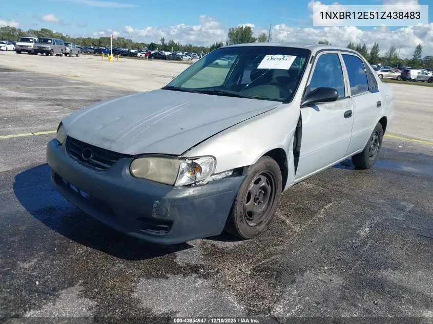 1NXBR12E51Z438483 2001 Toyota Corolla Ce