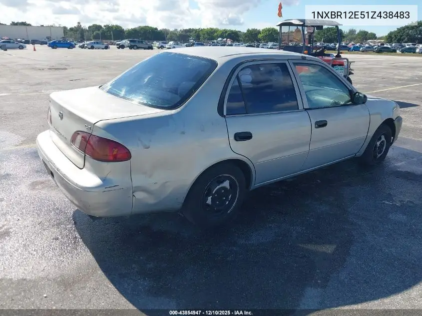 1NXBR12E51Z438483 2001 Toyota Corolla Ce