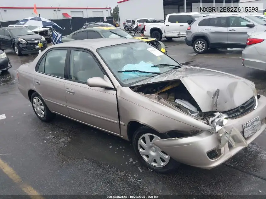 1NXBR12E82Z615593 2002 Toyota Corolla Le