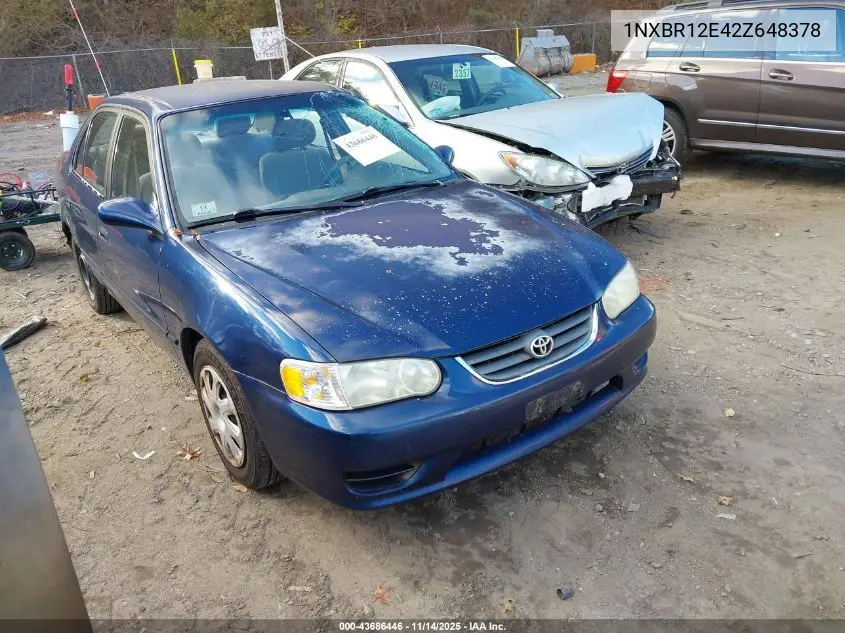 1NXBR12E42Z648378 2002 Toyota Corolla Le