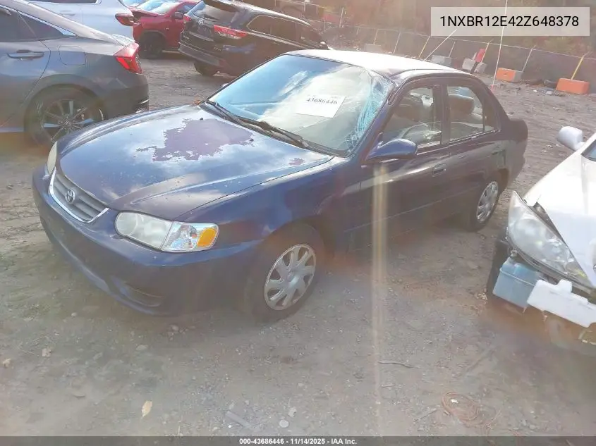 1NXBR12E42Z648378 2002 Toyota Corolla Le