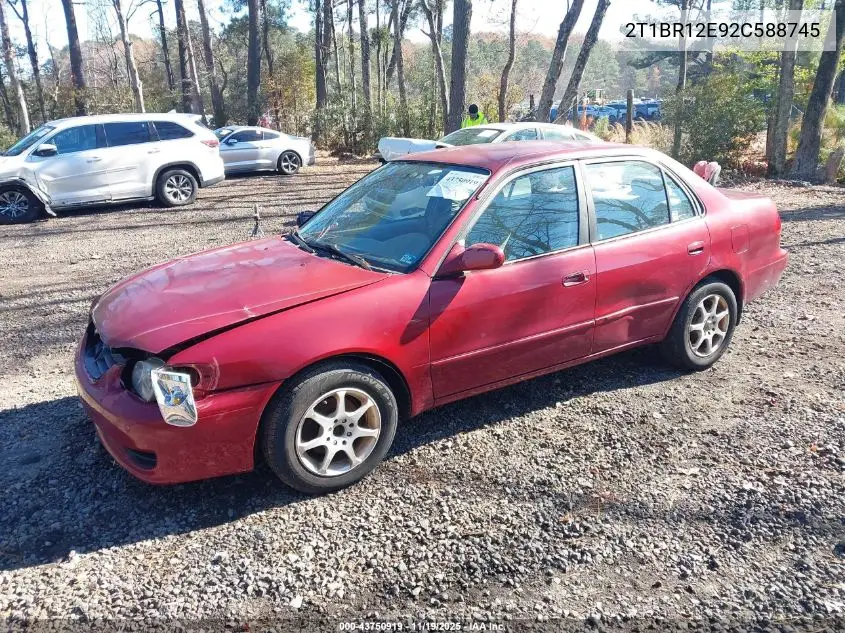 2T1BR12E92C588745 2002 Toyota Corolla Le