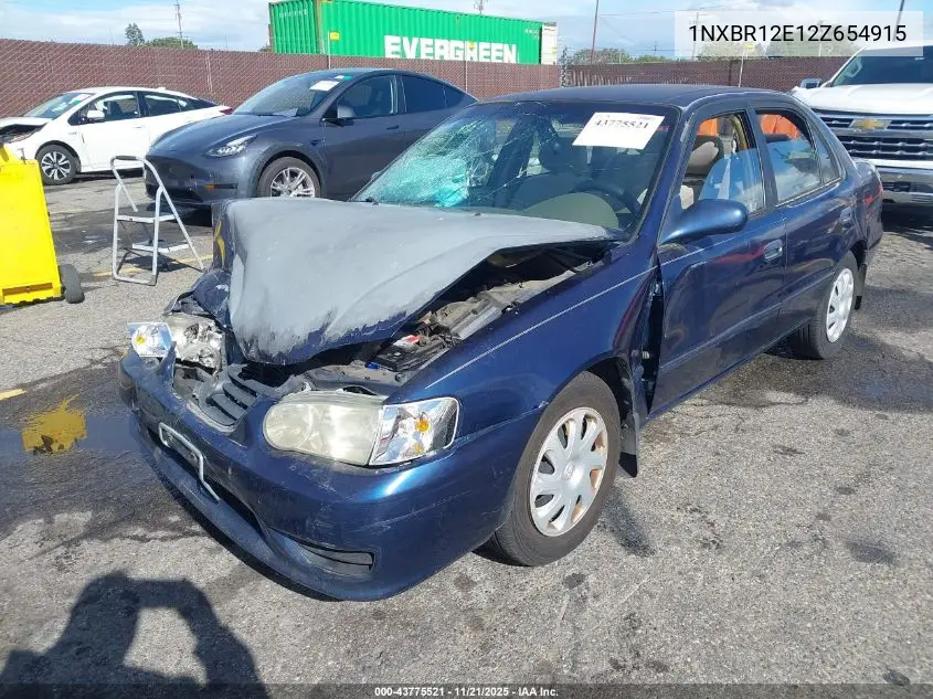 1NXBR12E12Z654915 2002 Toyota Corolla Le