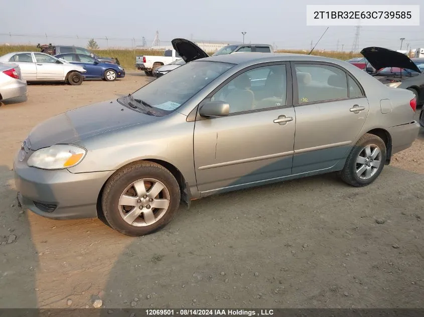 2003 Toyota Corolla Ce/Le/S VIN: 2T1BR32E63C739585 Lot: 12069501