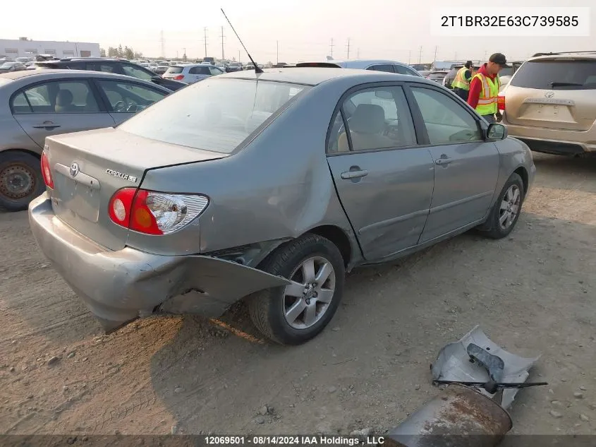 2003 Toyota Corolla Ce/Le/S VIN: 2T1BR32E63C739585 Lot: 12069501