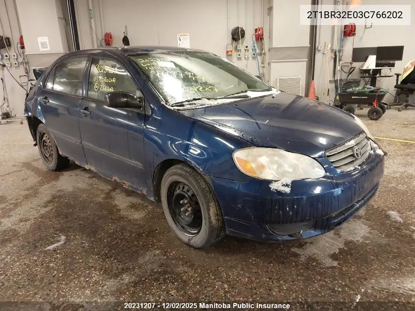 2T1BR32E03C766202 2003 Toyota Corolla Ce