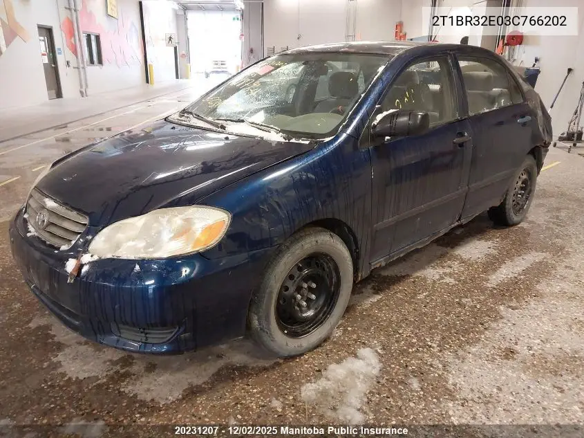 2T1BR32E03C766202 2003 Toyota Corolla Ce