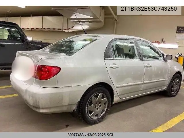 2T1BR32E63C743250 2003 Toyota Corolla Ce/Le/S