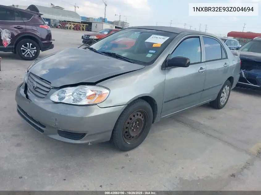 1NXBR32E93Z004694 2003 Toyota Corolla Ce
