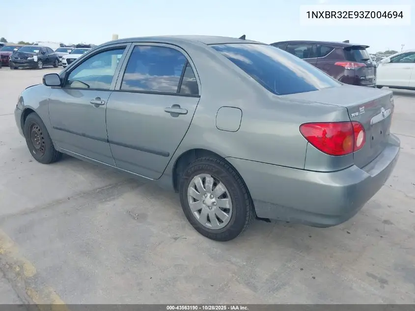 1NXBR32E93Z004694 2003 Toyota Corolla Ce