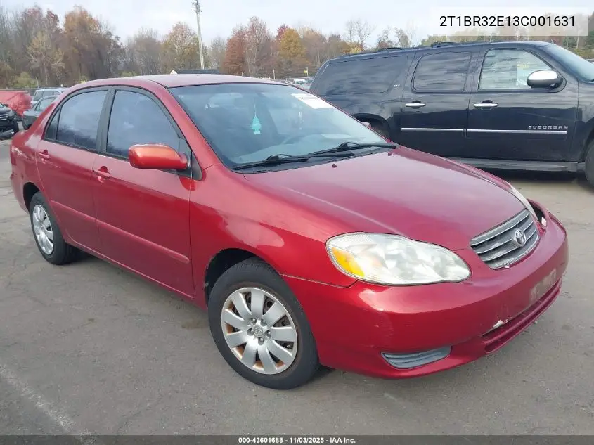 2T1BR32E13C001631 2003 Toyota Corolla Le