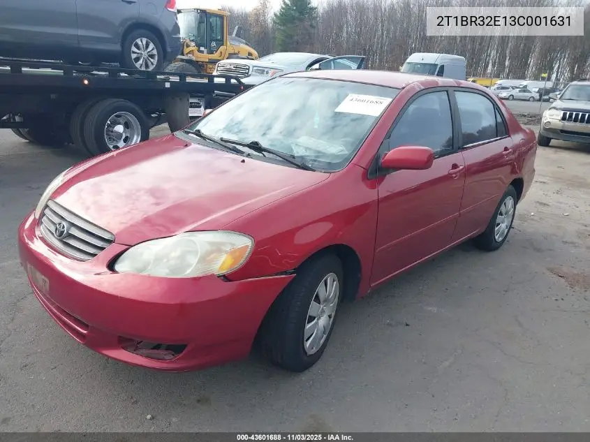 2T1BR32E13C001631 2003 Toyota Corolla Le
