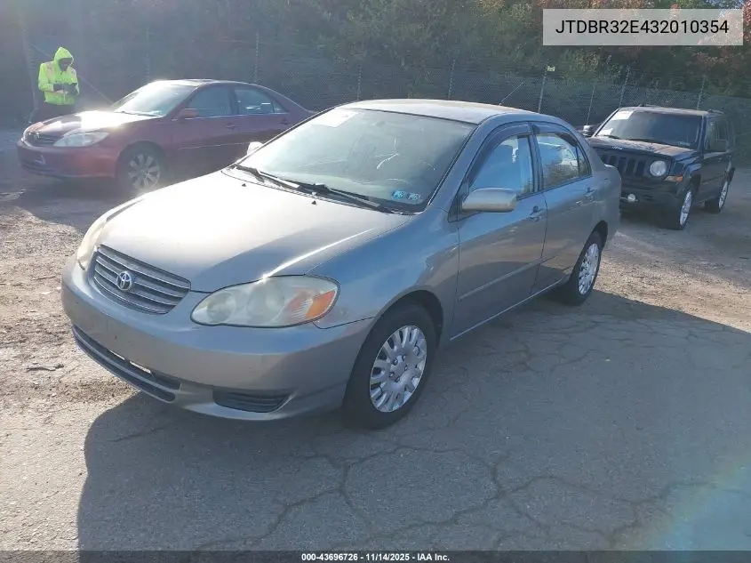 JTDBR32E432010354 2003 Toyota Corolla Le