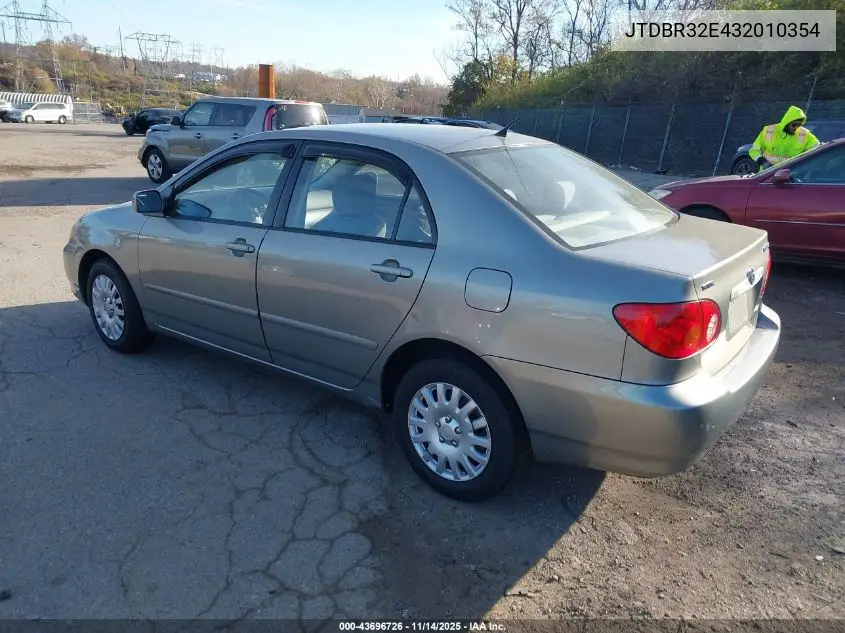 JTDBR32E432010354 2003 Toyota Corolla Le