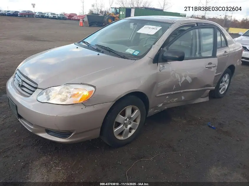 2T1BR38E03C032604 2003 Toyota Corolla Le