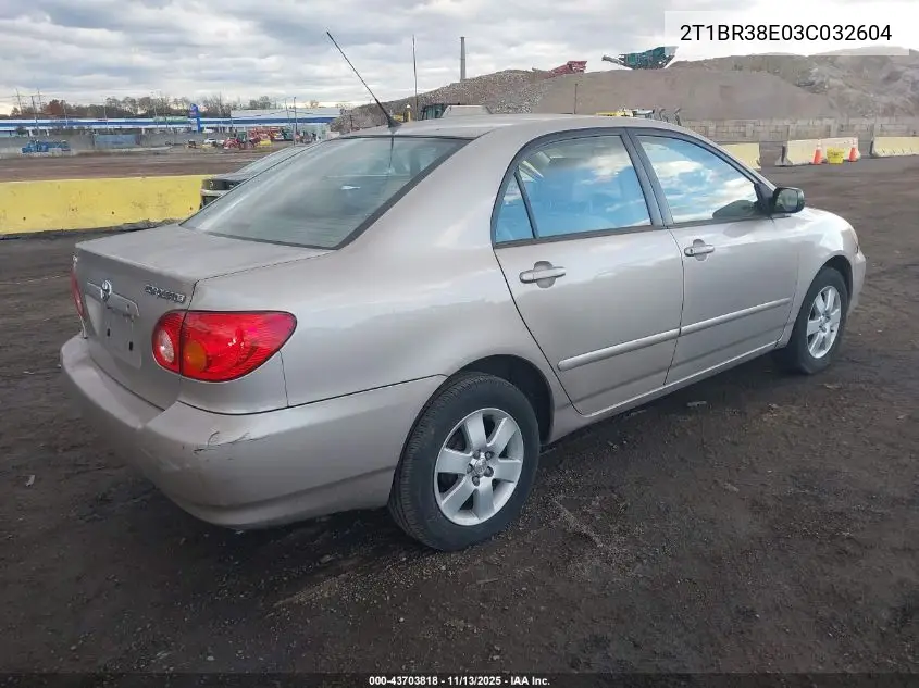 2T1BR38E03C032604 2003 Toyota Corolla Le