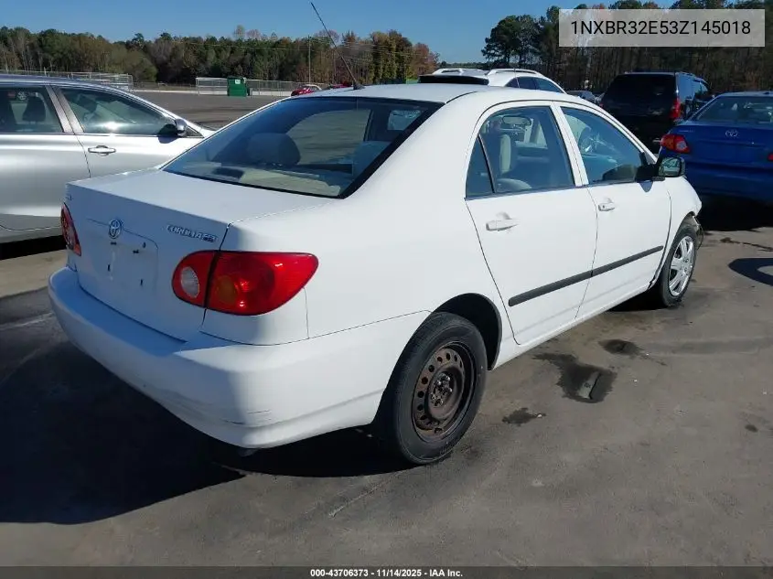 1NXBR32E53Z145018 2003 Toyota Corolla Ce
