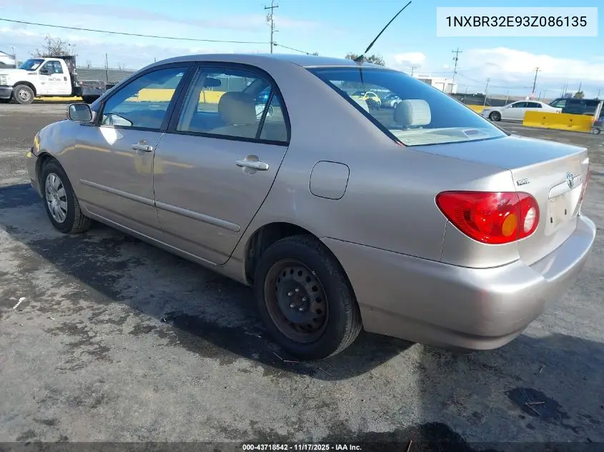 1NXBR32E93Z086135 2003 Toyota Corolla Le