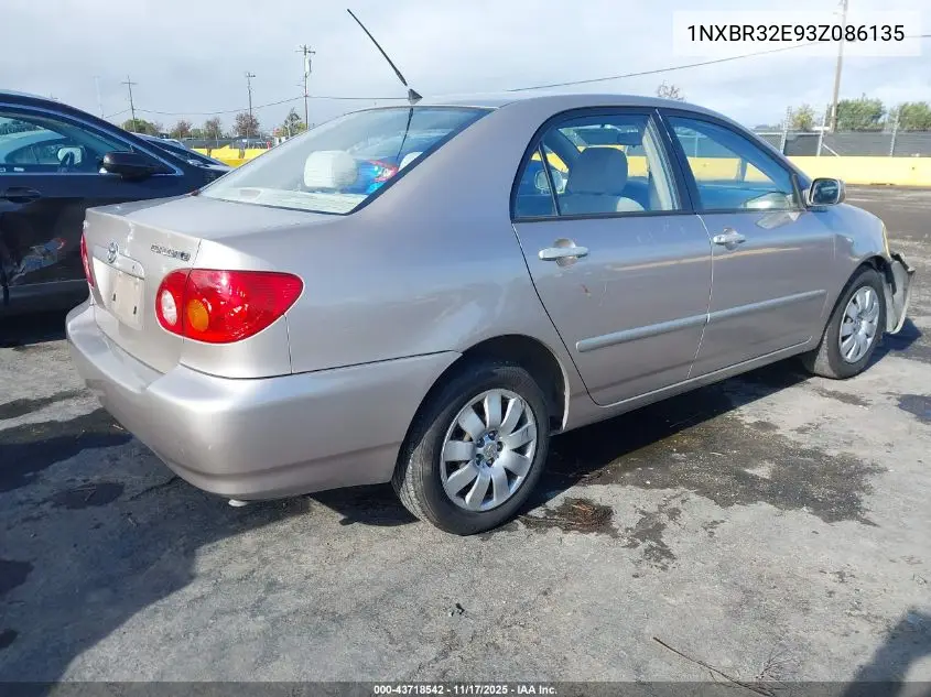 1NXBR32E93Z086135 2003 Toyota Corolla Le