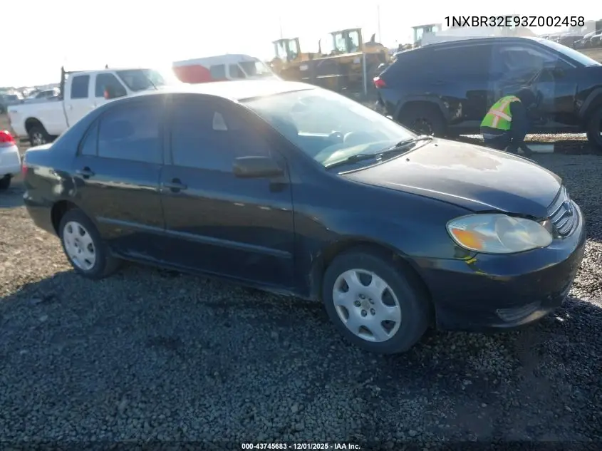 1NXBR32E93Z002458 2003 Toyota Corolla Ce