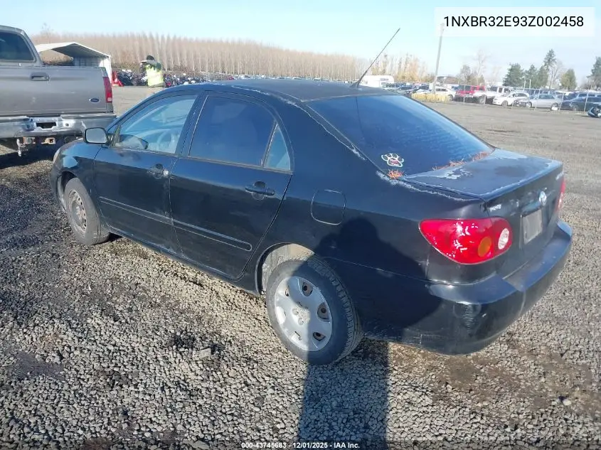 1NXBR32E93Z002458 2003 Toyota Corolla Ce