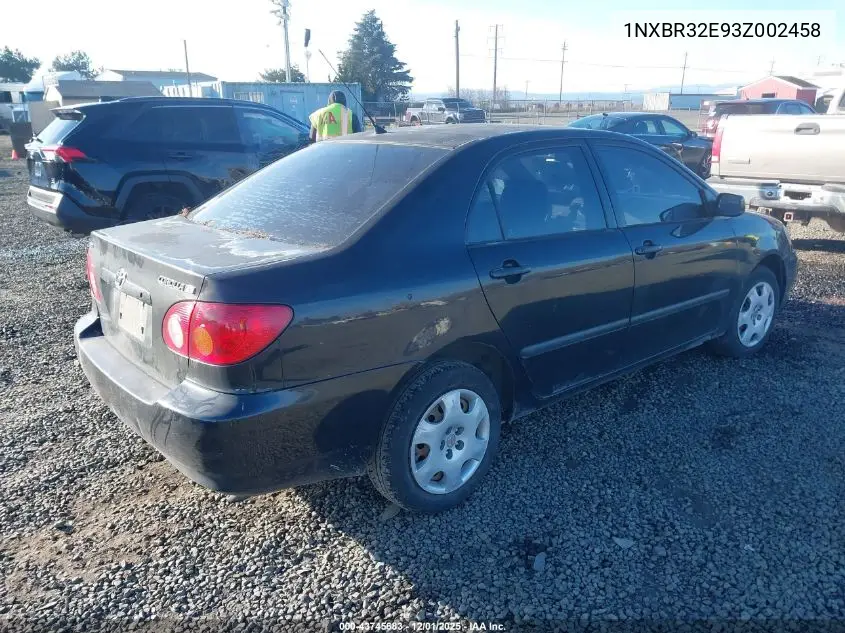 1NXBR32E93Z002458 2003 Toyota Corolla Ce