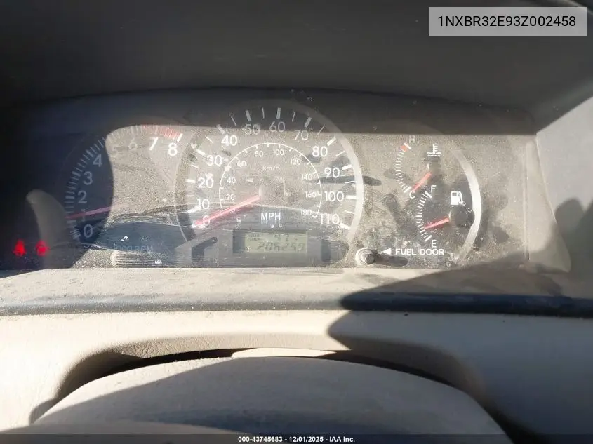 1NXBR32E93Z002458 2003 Toyota Corolla Ce