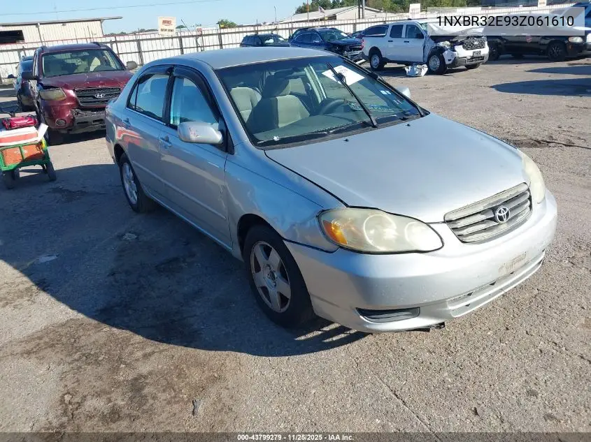 1NXBR32E93Z061610 2003 Toyota Corolla Le