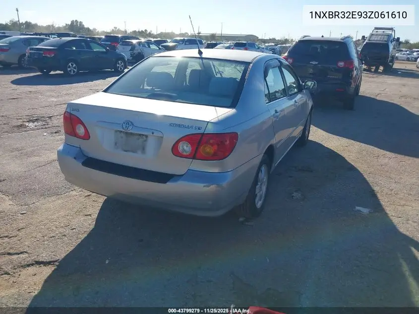 1NXBR32E93Z061610 2003 Toyota Corolla Le