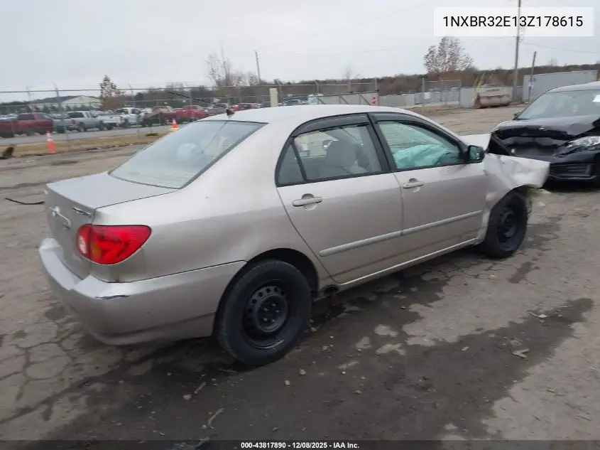 1NXBR32E13Z178615 2003 Toyota Corolla Le