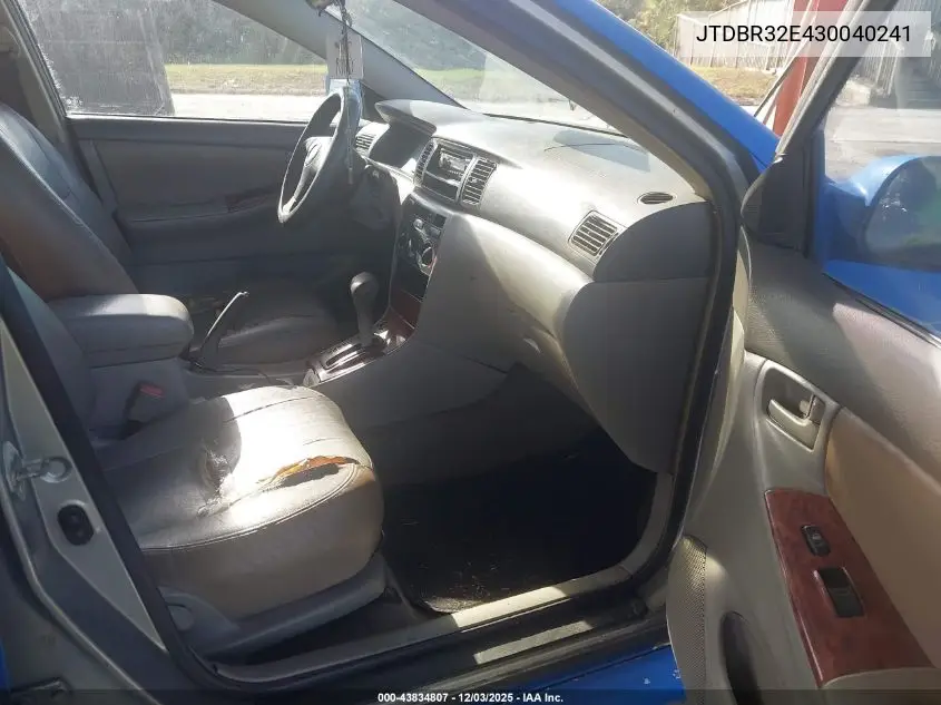 JTDBR32E430040241 2003 Toyota Corolla Le