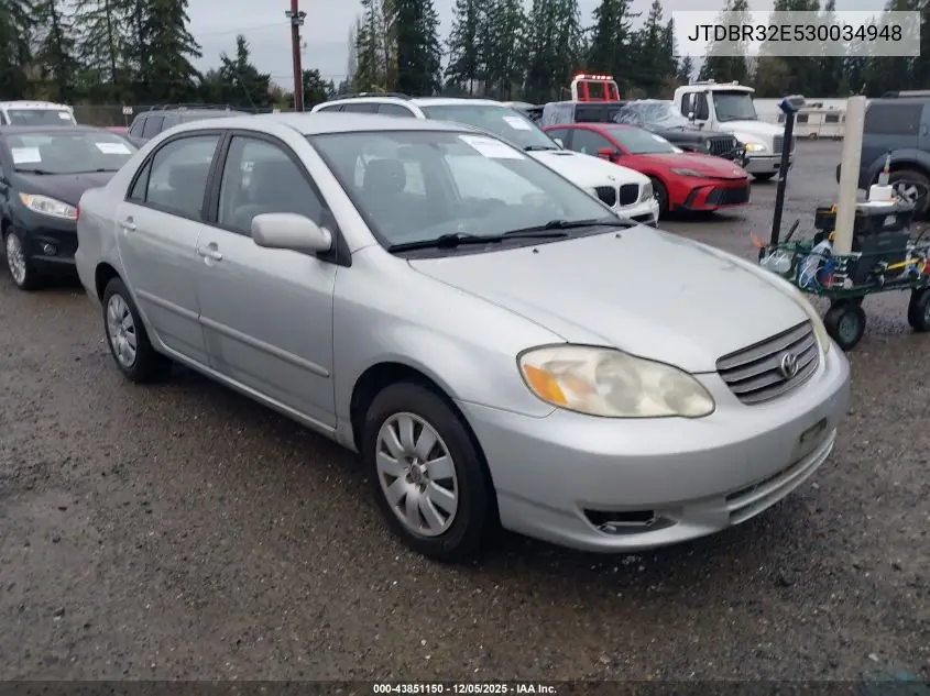 JTDBR32E530034948 2003 Toyota Corolla Le