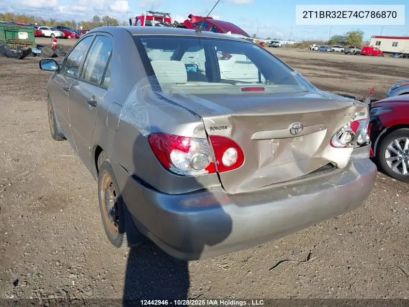 2T1BR32E74C786870 2004 Toyota Corolla Ce/Le/Sport