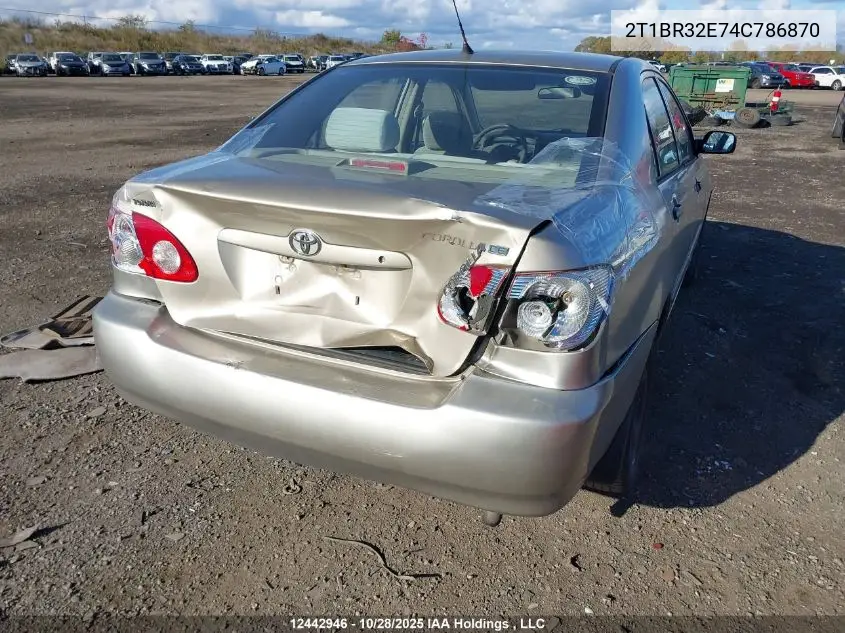 2T1BR32E74C786870 2004 Toyota Corolla Ce/Le/Sport