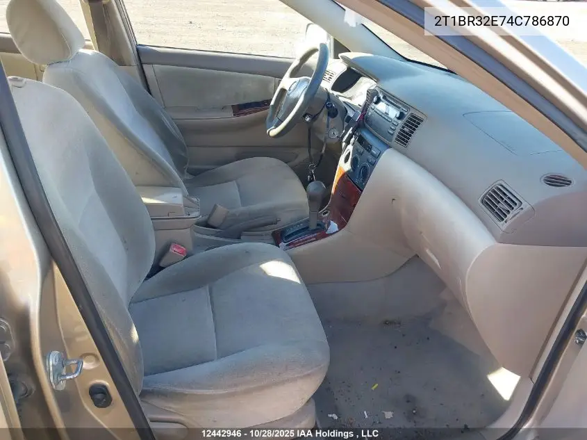 2T1BR32E74C786870 2004 Toyota Corolla Ce/Le/Sport