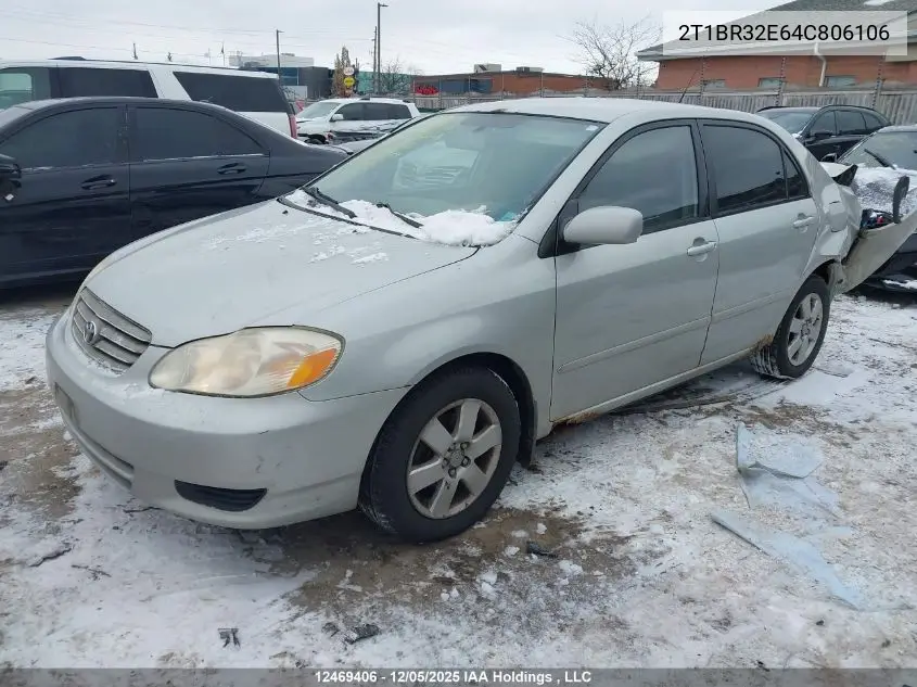 2T1BR32E64C806106 2004 Toyota Corolla