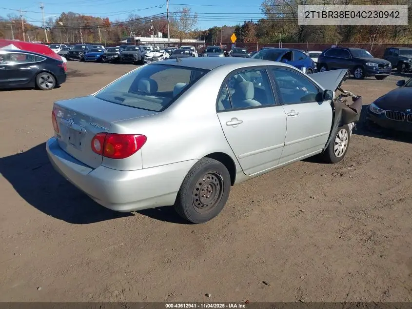 2T1BR38E04C230942 2004 Toyota Corolla Le