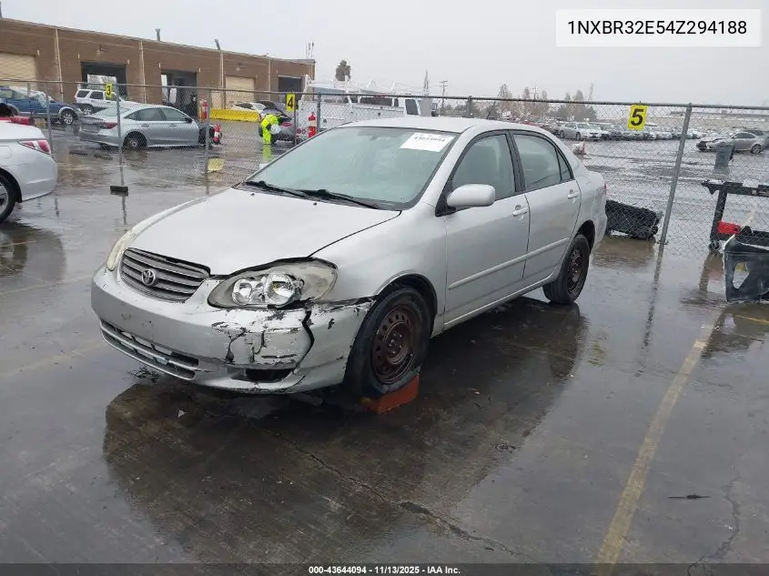 1NXBR32E54Z294188 2004 Toyota Corolla Le