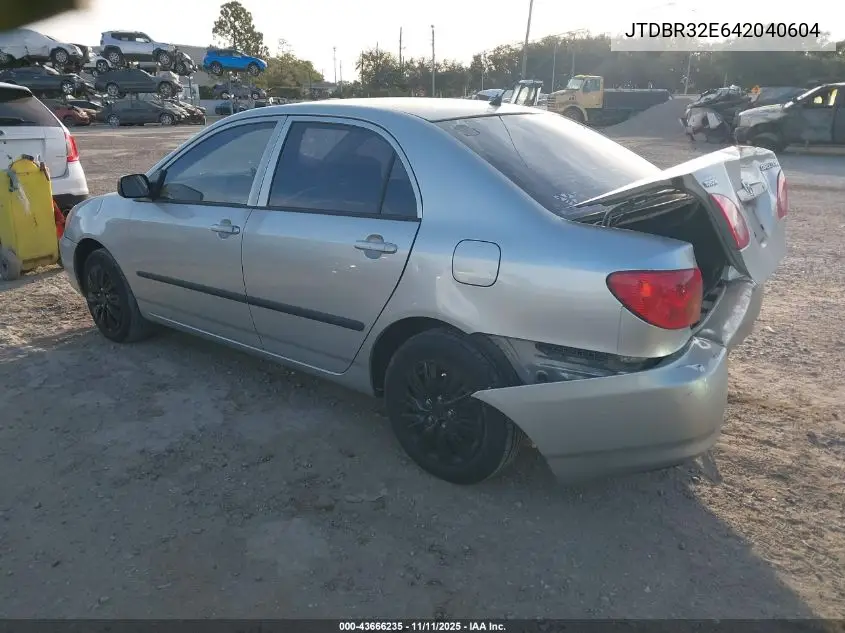 JTDBR32E642040604 2004 Toyota Corolla Ce