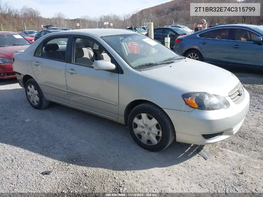 2T1BR32E74C315799 2004 Toyota Corolla Le