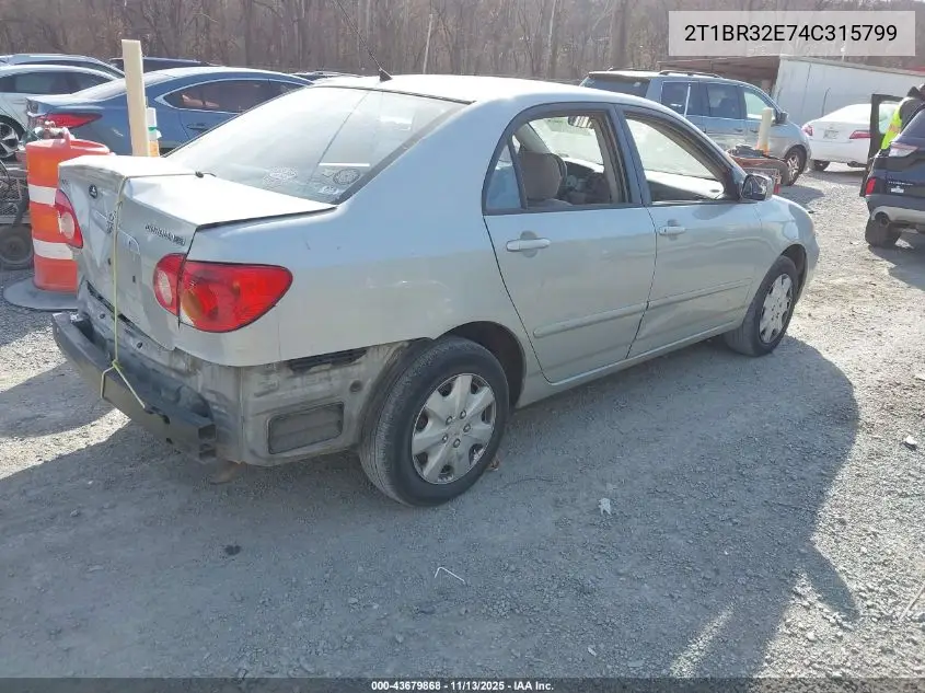 2T1BR32E74C315799 2004 Toyota Corolla Le