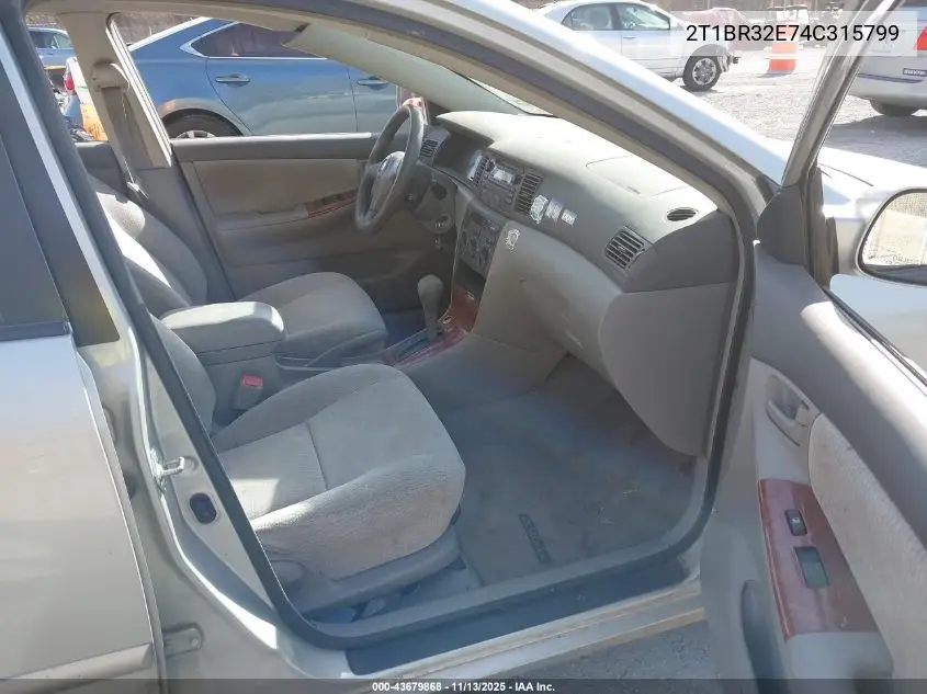 2T1BR32E74C315799 2004 Toyota Corolla Le